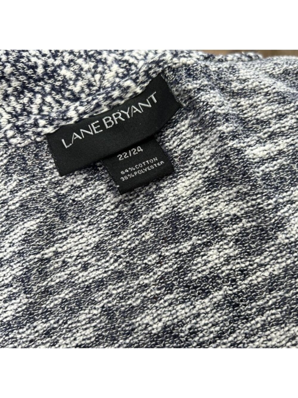 Lane Bryant Cardigan Sweater Sz 22/24 Verigated Print Open Front Longline - Picture 8 of 9